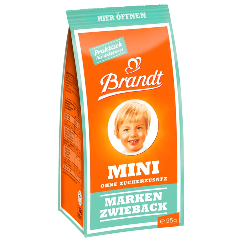 Brandt Mini Markenzwieback ohen Zuckerzsatz 95g